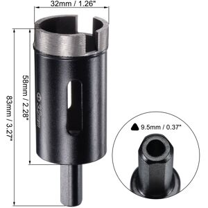 Unique Diamond Core Drill Bits Dry or Wet for Concrete Brick Block Masonry - Black 1.26 Unique Diamond Core Drill Bits Dry or Wet for Concrete Brick Block Masonry - Black 1.26
