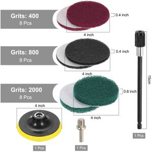 Unique Nylon Hoop Scrubbing Pad Scrubber Scouring Pads Hoop and Loop Surface Conditioning Drill Scuffing Disc - Green/Red/Grey 4 x 0.4 inch/4 x 0.6 inch Unique Nylon Hoop Scrubbing Pad Scrubber Scouring Pads Hoop and Loop Surface Conditioning Drill Scuffing Disc - Green/Red/Grey 4 x 0.4 inch/4 x 0.6 inch