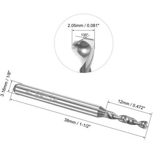 Unique Tungsten Carbide Spiral Flute Micro PCB Drill Bits Drilling Tool 2.05mm Unique Tungsten Carbide Spiral Flute Micro PCB Drill Bits Drilling Tool 2.05mm