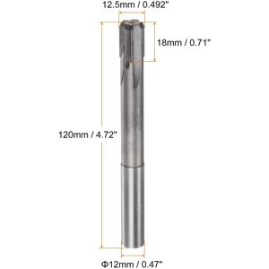 Unique 12.5mm H7 Tungsten Carbide Tip Straight Flutes Lathe Machine Chucking Reamer Gray 12.5mm Unique 12.5mm H7 Tungsten Carbide Tip Straight Flutes Lathe Machine Chucking Reamer Gray 12.5mm