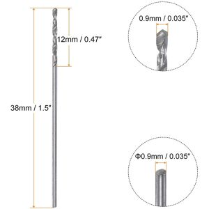 Unique 2pcs 0.5mm C3/K10 Tungsten Carbide Precision Straight Shank Twist Drill Bit - Silver Tone 0.9mm Unique 2pcs 0.5mm C3/K10 Tungsten Carbide Precision Straight Shank Twist Drill Bit - Silver Tone 0.9mm