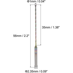 Unique 2Pcs 0.8mm Micro Engraving Drill Bits, High-Speed Steel 2.35mm Shank Uncoated 1mm Unique 2Pcs 0.8mm Micro Engraving Drill Bits, High-Speed Steel 2.35mm Shank Uncoated 1mm