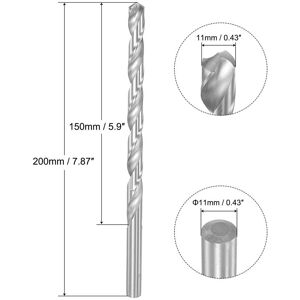 Unique 6542 High Speed Steel Twist Drill Bit, 4mm Drill Dia. 200mm Length - Silver Tone 11x200mm Unique 6542 High Speed Steel Twist Drill Bit, 4mm Drill Dia. 200mm Length - Silver Tone 11x200mm