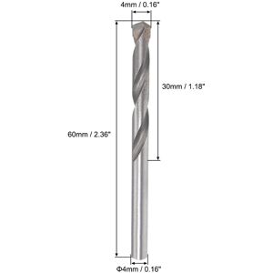 Unique 6Pcs Cemented Carbide Twist Drill Bits for Stainless Steel Copper Aluminum 4mm Unique 6Pcs Cemented Carbide Twist Drill Bits for Stainless Steel Copper Aluminum 4mm