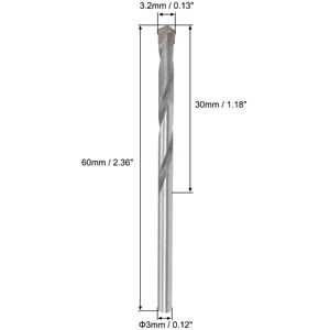 Unique 6Pcs Cemented Carbide Twist Drill Bits for Stainless Steel Copper Aluminum 3.2mm Unique 6Pcs Cemented Carbide Twist Drill Bits for Stainless Steel Copper Aluminum 3.2mm