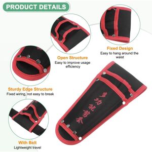Unique Garden Pruner Sheath, Non-Slip Canvas Pruning Shears Sheath W Belt - Red-Black 2 Pcs Unique Garden Pruner Sheath, Non-Slip Canvas Pruning Shears Sheath W Belt - Red-Black 2 Pcs