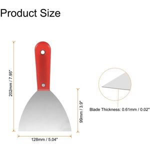 Unique Putty Knife Width Carbon Steel Blade Metal Putty Scraper Flexible Plaster Spatula for Drywall Repair Spackling - Red - 5 Red 5 Unique Putty Knife Width Carbon Steel Blade Metal Putty Scraper Flexible Plaster Spatula for Drywall Repair Spackling - Red - 5 Red 5