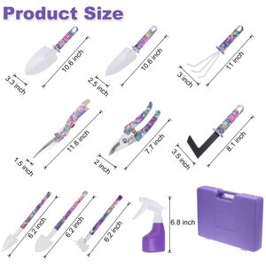 Unique 1 Set Garden Tool Set 10 Pieces Plastic Kits for Gardening Purple Unique 1 Set Garden Tool Set 10 Pieces Plastic Kits for Gardening Purple