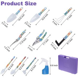 Unique 1 Set Garden Tool Set 10 Pieces Plastic Kits for Gardening Purple, Blue Unique 1 Set Garden Tool Set 10 Pieces Plastic Kits for Gardening Purple, Blue