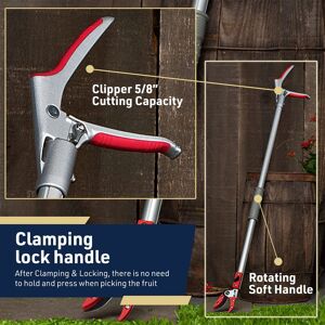 Kings County Tools 30-Inch Long Bypass Pruning Shears Silver / Red 30.0 In. L Kings County Tools 30-Inch Long Bypass Pruning Shears Silver / Red 30.0 In. L