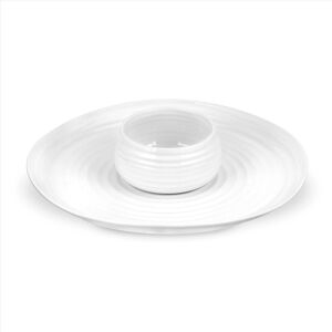 Portmeirion Sophie Conran White 2 piece Chip and Dip - 12 in White 12 in Portmeirion Sophie Conran White 2 piece Chip and Dip - 12 in White 12 in