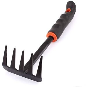 Unique Plastic Coated Metal Head Handheld 5 Teeth Garden Rake Hand Tool Black - 1 Pcs Black 1 Pcs Unique Plastic Coated Metal Head Handheld 5 Teeth Garden Rake Hand Tool Black - 1 Pcs Black 1 Pcs