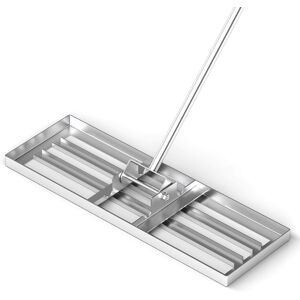 30'' x 10'' Garden Lawn Leveling Rake Heavy Duty Level Lawn Tool Silver 30'' x 10'' Garden Lawn Leveling Rake Heavy Duty Level Lawn Tool Silver