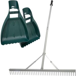 Pure Garden Metal Leaf Rake and Leaf Scoops Gardening Tools Set - Yard Maintenance Must Haves Green Pure Garden Metal Leaf Rake and Leaf Scoops Gardening Tools Set - Yard Maintenance Must Haves Green
