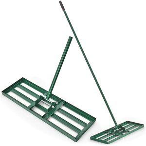 30'' x 10'' Garden Lawn Leveling Rake Heavy Duty Level Lawn Tool Green 30'' x 10'' Garden Lawn Leveling Rake Heavy Duty Level Lawn Tool Green