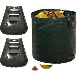 Gardenised 72-gallon Heavy-Duty Self-Standing Collapsible Leaf Bag with Handle and Sturdy Scoop for Leaves Green 16.0 In. L X 15.0 In. W X 3.0 In. H Gardenised 72-gallon Heavy-Duty Self-Standing Collapsible Leaf Bag with Handle and Sturdy Scoop for Leaves Green 16.0 In. L X 15.0 In. W X 3.0 In. H