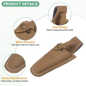 Unique Garden Pruner Sheath, Leather Pruning Shears - Yellowish Brown 1 Pcs Unique Garden Pruner Sheath, Leather Pruning Shears - Yellowish Brown 1 Pcs