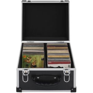vidaXL CD Case Aluminum ABS Storage Organizer for 40/60/80 CDs Black/Silver Black 11.6 vidaXL CD Case Aluminum ABS Storage Organizer for 40/60/80 CDs Black/Silver Black 11.6