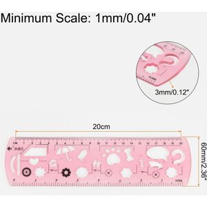 Unique Unbreakable Flexible Rulers Double Scale Shatterproof Folding Plastic Ruler for Classrooms Home Office - 20cm Light Pink 20cm Unique Unbreakable Flexible Rulers Double Scale Shatterproof Folding Plastic Ruler for Classrooms Home Office - 20cm Light Pink 20cm
