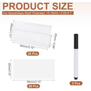 Unique Wire Shelf Label Holder Reusable Plastic Price Tag Display Clip Shelves with Paper Inserts Pens for Home Market 3.1 Unique Wire Shelf Label Holder Reusable Plastic Price Tag Display Clip Shelves with Paper Inserts Pens for Home Market 3.1