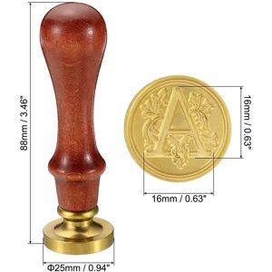 Unique Alphabet a Wax Seal Stamp, Initial Letter Sealing Wax Stamp Retro, Style 2 - Golden, Brown Letter a Unique Alphabet a Wax Seal Stamp, Initial Letter Sealing Wax Stamp Retro, Style 2 - Golden, Brown Letter a