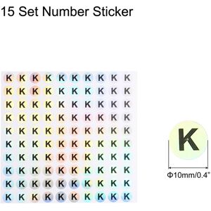Unique Laser Capital Letter Stickers, Self-Adhesive Reflective Letter Stickers for Inventory, Storage, Organizing Alphabet K 3/8 Unique Laser Capital Letter Stickers, Self-Adhesive Reflective Letter Stickers for Inventory, Storage, Organizing Alphabet K 3/8