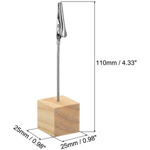 Unique Place Card Holder, 5 Pack Memo Clip Holder Stand Wooden Base, Red Wood Color Unique Place Card Holder, 5 Pack Memo Clip Holder Stand Wooden Base, Red Wood Color