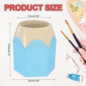 Unique Pencil Shaped Pen Holders Storage Organizer for Desk Cute Crayon Cup Makeup Brush Container Pot for Home Office Decoration Blue 0.01 In. W X 0.01 In. H X 0.01 In. D Unique Pencil Shaped Pen Holders Storage Organizer for Desk Cute Crayon Cup Makeup Brush Container Pot for Home Office Decoration Blue 0.01 In. W X 0.01 In. H X 0.01 In. D