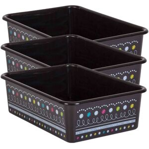 Teacher Created Resources Chalkboard Brights Large Plastic Storage Bin, Pack of 3 Black, Multi 16.25 In. W X 5.0 In. H X 11.5 In. D Teacher Created Resources Chalkboard Brights Large Plastic Storage Bin, Pack of 3 Black, Multi 16.25 In. W X 5.0 In. H X 11.5 In. D