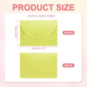 Unique Mini Card Envelopes, Cute Envelopes Holder with Heart Clasps for Birthday Weddings Favors Business Light Green Unique Mini Card Envelopes, Cute Envelopes Holder with Heart Clasps for Birthday Weddings Favors Business Light Green