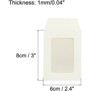 Unique Full Face Window Envelopes, Clear Single Sided for Mailing Statement Photos White Unique Full Face Window Envelopes, Clear Single Sided for Mailing Statement Photos White