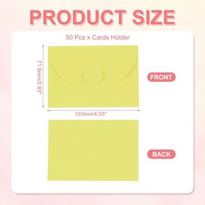Unique Mini Card Envelope, Cute Cards Holder with Heart Clasp for Birthday Weddings Favors Business Greeting Cards - 4 Light Green 4 Unique Mini Card Envelope, Cute Cards Holder with Heart Clasp for Birthday Weddings Favors Business Greeting Cards - 4 Light Green 4