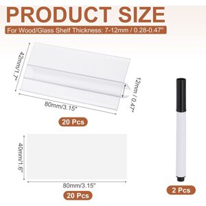 Unique Wire Shelf Label Holder Reusable Plastic Price Tag Display Clip Shelves with Paper Inserts Pens for Home Market 3.1 Unique Wire Shelf Label Holder Reusable Plastic Price Tag Display Clip Shelves with Paper Inserts Pens for Home Market 3.1