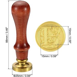 Unique Alphabet a Wax Seal Stamp, Initial Letter Sealing Wax Stamp Retro, Style 2 - Golden, Brown Letter L Unique Alphabet a Wax Seal Stamp, Initial Letter Sealing Wax Stamp Retro, Style 2 - Golden, Brown Letter L