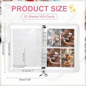 Unique Photocard Binder Clear KPop Photocard Holder Binder Book White Unique Photocard Binder Clear KPop Photocard Holder Binder Book White