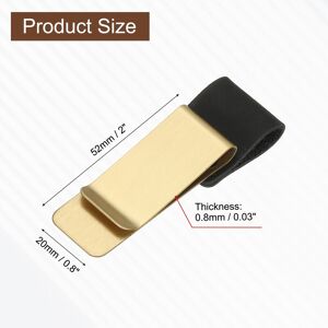 Unique Pen Loop for Notebook, Book Clip with Leather Pen Holder for Notebooks Journals Planners - 52x20mm Brass/Black 52x20mm Unique Pen Loop for Notebook, Book Clip with Leather Pen Holder for Notebooks Journals Planners - 52x20mm Brass/Black 52x20mm