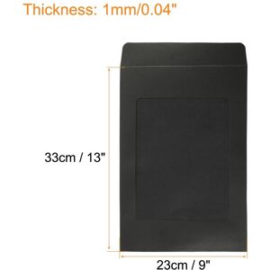 Unique Full Face Window Envelopes, Clear Single Sided for Mailing Statement Photos Catalogs Black Unique Full Face Window Envelopes, Clear Single Sided for Mailing Statement Photos Catalogs Black