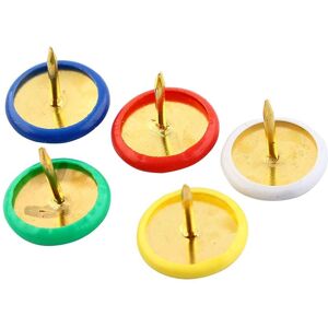 Unique 100 Pcs Office Assorted Color Round Top Push Pins Thumb Tacks 10mm - Multicolor Multicolor 10mm Unique 100 Pcs Office Assorted Color Round Top Push Pins Thumb Tacks 10mm - Multicolor Multicolor 10mm