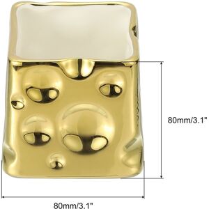 Unique Pencil Holder, Ceramics Pen Holder Cute Pencil Holders, Beige - 80 x 80 x 80mm Golden 80 x 80 x 80mm Unique Pencil Holder, Ceramics Pen Holder Cute Pencil Holders, Beige - 80 x 80 x 80mm Golden 80 x 80 x 80mm