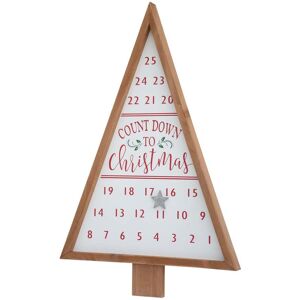 PARISLOFT Christmas Tree Shaped Countdown to Christmas Wooden Advent Calendar with Star Magnet - Brown,White,Red Brown,White,Red 15.0 In. W X 23.63 In. H X 1.5 In. D PARISLOFT Christmas Tree Shaped Countdown to Christmas Wooden Advent Calendar with Star Magnet - Brown,White,Red Brown,White,Red 15.0 In. W X 23.63 In. H X 1.5 In. D