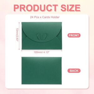 Unique Mini Card Envelopes, Cute Envelopes Holder with Heart Clasps for Birthday Weddings Favors Business Dark Green Unique Mini Card Envelopes, Cute Envelopes Holder with Heart Clasps for Birthday Weddings Favors Business Dark Green