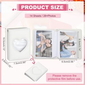 Unique Mini Photocard Binder, Cute Small Kpop Photocard Holder Book Portable Heart Hollow Kpop Binder Album White Unique Mini Photocard Binder, Cute Small Kpop Photocard Holder Book Portable Heart Hollow Kpop Binder Album White