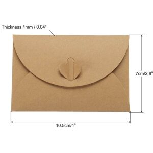 Unique Mini Envelope Heart Clasp Tiny Items Storage Cute Present Card Holder for Wedding Greeting - Brown 50 Pcs Unique Mini Envelope Heart Clasp Tiny Items Storage Cute Present Card Holder for Wedding Greeting - Brown 50 Pcs