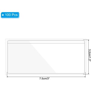 Unique Self-Adhesive Label Holders with Top Open for Loading, Plastic Label Holders for Supermarket Bookshelf Mailbox - Clear 3x1.3 Unique Self-Adhesive Label Holders with Top Open for Loading, Plastic Label Holders for Supermarket Bookshelf Mailbox - Clear 3x1.3