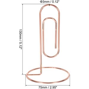 Unique Place Card Holder, 4 Pack Memo Clip Holder Stand Paper Clip Shape Rose Gold Unique Place Card Holder, 4 Pack Memo Clip Holder Stand Paper Clip Shape Rose Gold