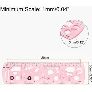 Unique Unbreakable Flexible Rulers Shatterproof Folding Plastic Ruler for Classrooms Home Office - 20cm Light Pink 20cm Unique Unbreakable Flexible Rulers Shatterproof Folding Plastic Ruler for Classrooms Home Office - 20cm Light Pink 20cm
