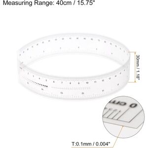 Unique Film Flexible Ruler Folding Straight Ruler Calibration Soft Ruler - Transparent 40cm Unique Film Flexible Ruler Folding Straight Ruler Calibration Soft Ruler - Transparent 40cm
