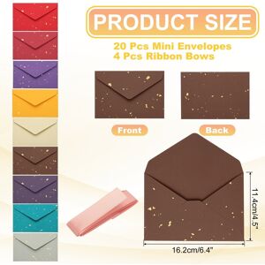 Unique Greeting Card Envelopes with Ribbon Bow - 6.4 Brown 6.4 Unique Greeting Card Envelopes with Ribbon Bow - 6.4 Brown 6.4
