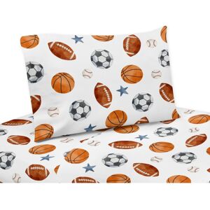 Sweet Jojo Designs Sports Theme Boy 4p Queen Sheet Set Watercolor Vintage Soccer Balls Football Baseball Basketball Blue Stars Blue Brown and Orange Queen Sweet Jojo Designs Sports Theme Boy 4p Queen Sheet Set Watercolor Vintage Soccer Balls Football Baseball Basketball Blue Stars Blue Brown and Orange Queen