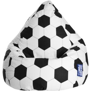 Sitting Point Oeko-Tex Certified Cotton Fussball Extra Large Bean Bag Black Extra Large Sitting Point Oeko-Tex Certified Cotton Fussball Extra Large Bean Bag Black Extra Large